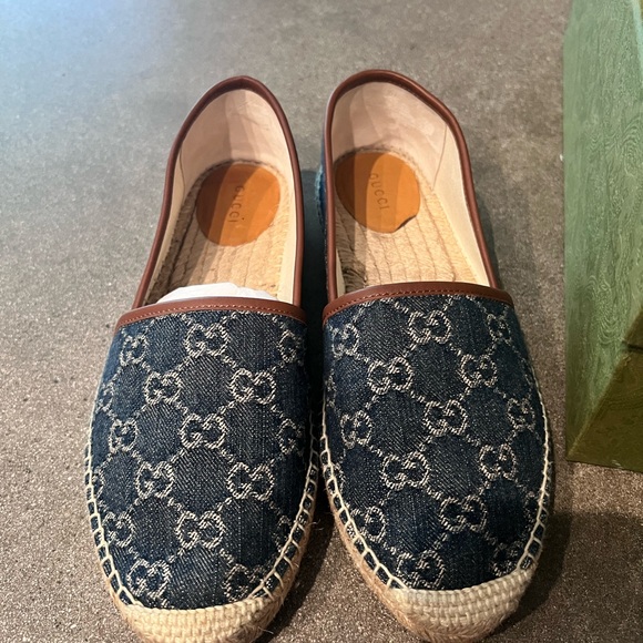 Gucci Denim Espadrilles & Hat Size 9/39 & L/XL Hat - Picture 4 of 7